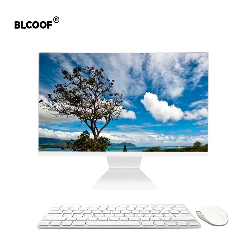 올인원 게임용 컴퓨터 인텔 N5095, 24 인치 데스크탑 완전 모노블록 Pc 올인원 PC DDR4 윈도우 10/11