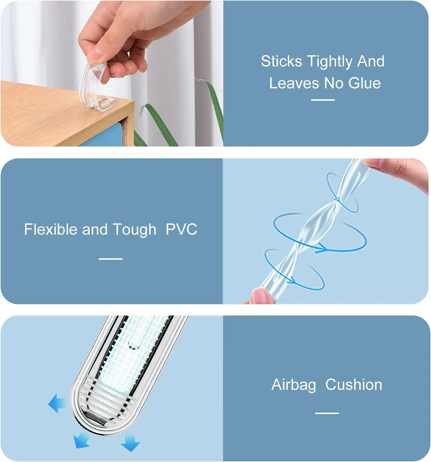 Clear Cabinet Door Bumpers, xuenair Cabinet Bumpers Clear Wall Protector,Cabinet Door Bumpers for Kitchen Cabinets, Car Doors