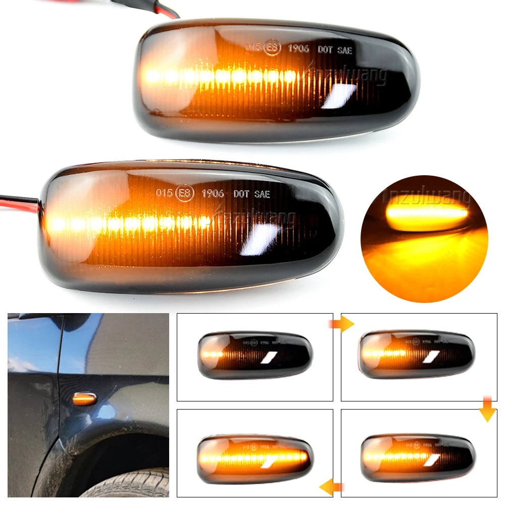 2pcs Car Side Marker Light Indicator Light Lamp Side Repeater For