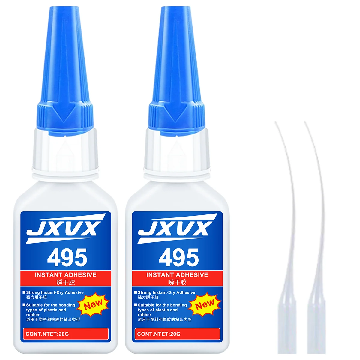 กาวไซยาโนอะคริเลต 20 กรัม แห้งเร็ว 495 ซุปเปอร์กาว ยึดติดแน่น สำหรับหนัง ยาง โลหะ อุปกรณ์สำนักงาน 1