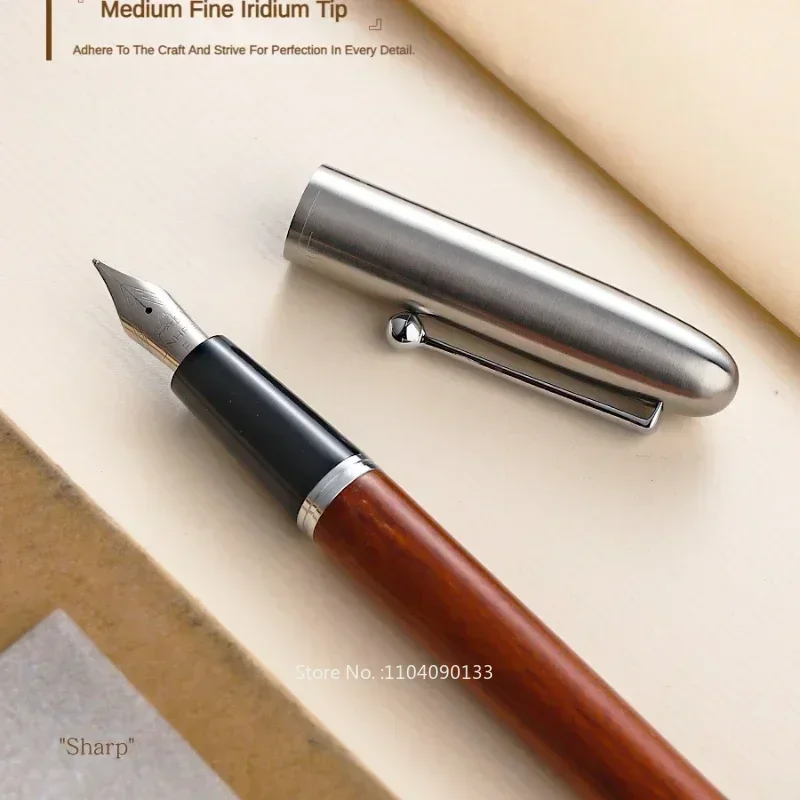 Hot Jinhao 51A Wooded Fountain Pen Luxury Elegant Calligraphy Ink Pens EF/F Nib Writing School Office Supplies Stationery New - 5