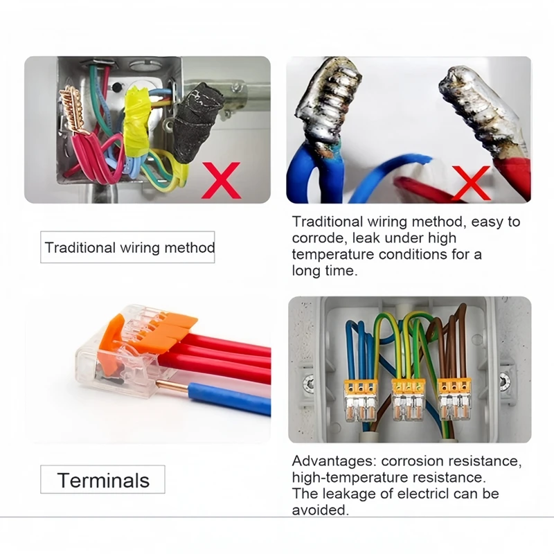 Universal Type Quick Plug-in Terminals Electrical Equipment Connectors Lever Wire Connector Terminals 250V/32A 10/75pcs wire connectors wiring connector