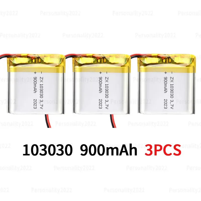 きー 103030 バッテリー 3.7V 900mAh リチウムポリマー充電式電池 2LiPo