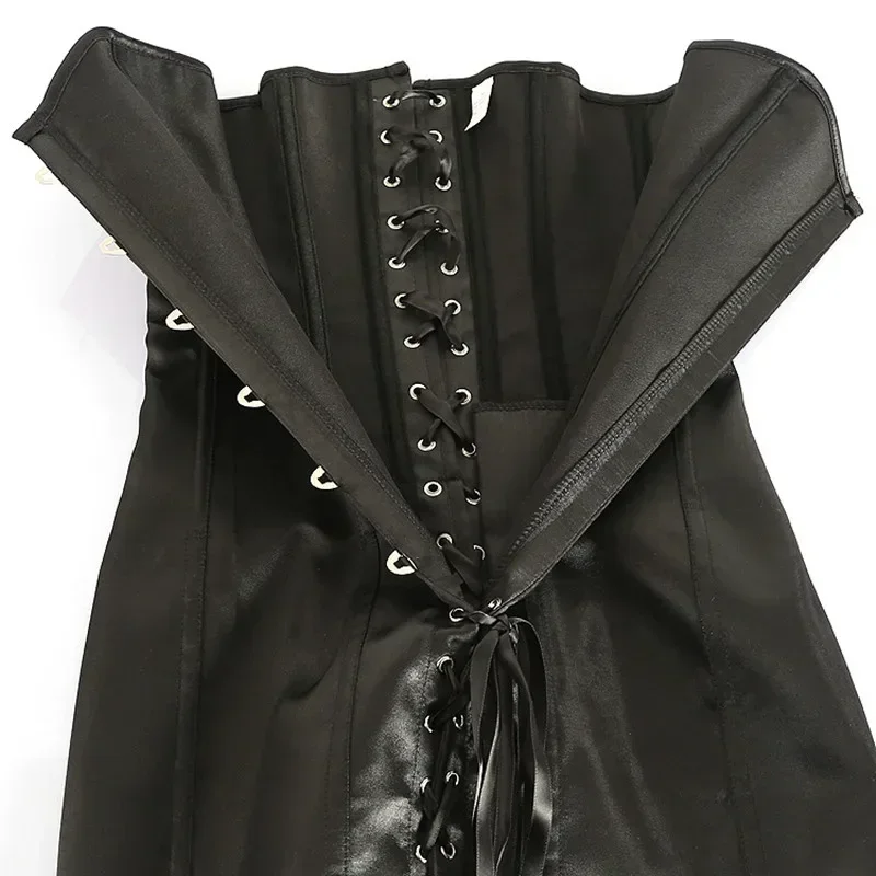 Women Sexy Corset and Bustier Gothic Slimming Corset Dress Long Torso Steel Bones Overbust Curve Shaper Body Shapewear