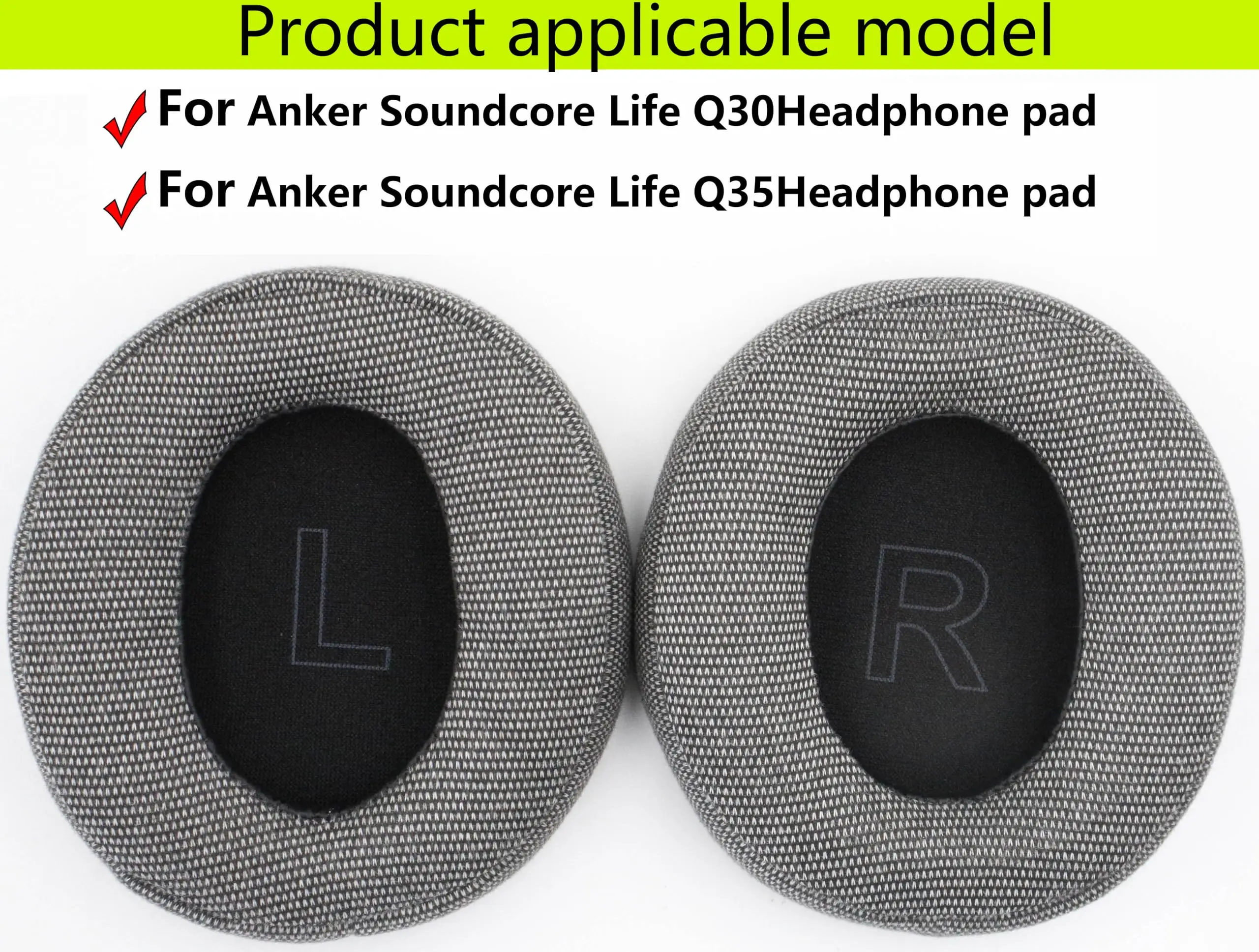 Replacement Ear Pads Compatible with Anker Soundcore Life Q30 / Q35 Headphones,Durable Upgraded Linen Earpads