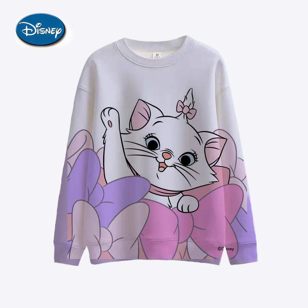 thumbnail image 1 of Sudadera con cuello redondo para mujer con estampado de dibujos animados de Disney Mary Cat, primavera/otoño, para parejas, 1 of 5