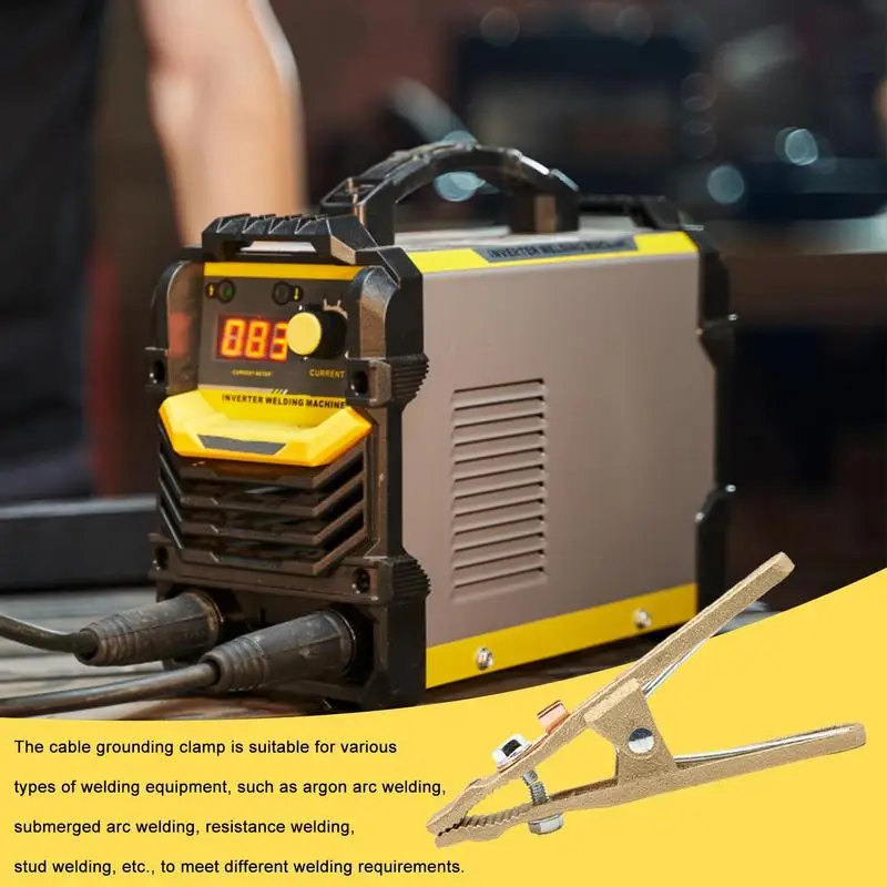 Grounding Clamp A-Shape Soldering Earth Clip 260/300/500A Welding Ground Copper Clamp For Welder For MIG MMA TIG ARC Cutting