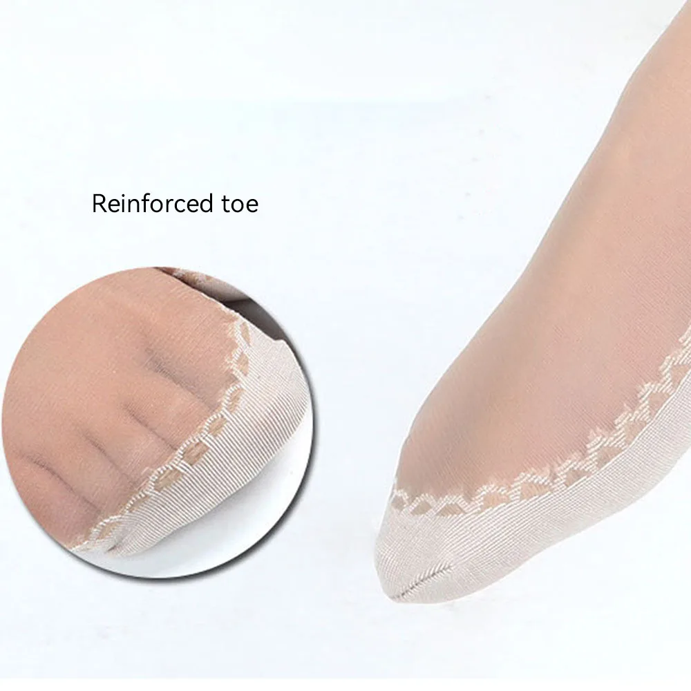 10/30pairs Women Silk Sock Anti-snagging Summer Transparent Socks Cotton Sole Non-slip Seamless Thin Nylon Socks Breathable Sock