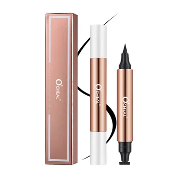 O'CHEAL Eyeliner Stamp Black Liquid Eyeliner Pen Waterproof Fast Dry Dual Head Eye Liner Pencil Make-up for Women Cosmetics Tool 2