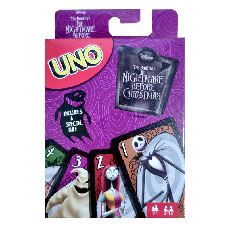 Board Games Disney Cartoon Nightmare Before Christmas UNO Skeleton Skull Playing Cards Table Game Toys Halloween Children Gifts 2 Board Games Disney Cartoon Nightmare Before Christmas UNO Skeleton Skull Playing Cards Table Game Toys Halloween Children Gifts 2