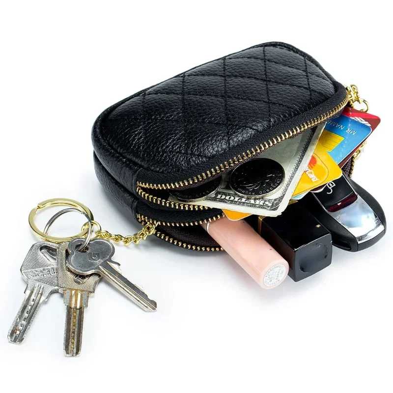 Fashion Mini Short Wallets for Women PU leather Female Purse Card Holder Coin Purse Small Zipper Keychain Clutch Bag