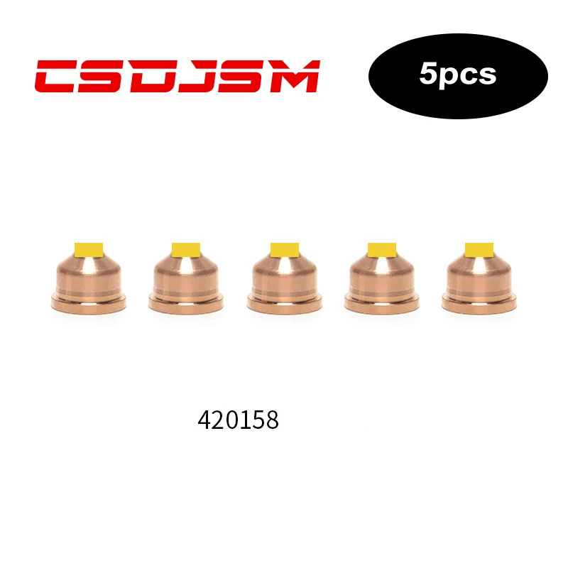 5Pcs 420158 Plasma Cutter Nozzle Tips For Hypertherm MAX125 45A 65A for