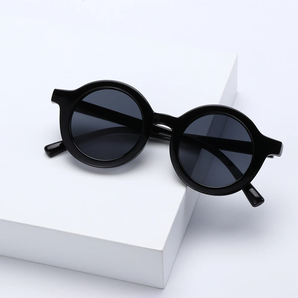Kinder süße Candy Farbe Sonnenbrille Jungen Mädchen Retro Runde Rahmen Sonnenbrille UV 400 wilden britischen Stil Kinder Brillen_voghion.com