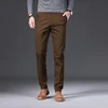 Cotton Men's Casual Pants Straight Stretch Trouser Male Fashion Slim Business Dress Golf Office Spring Autumn Khaki Black Formal