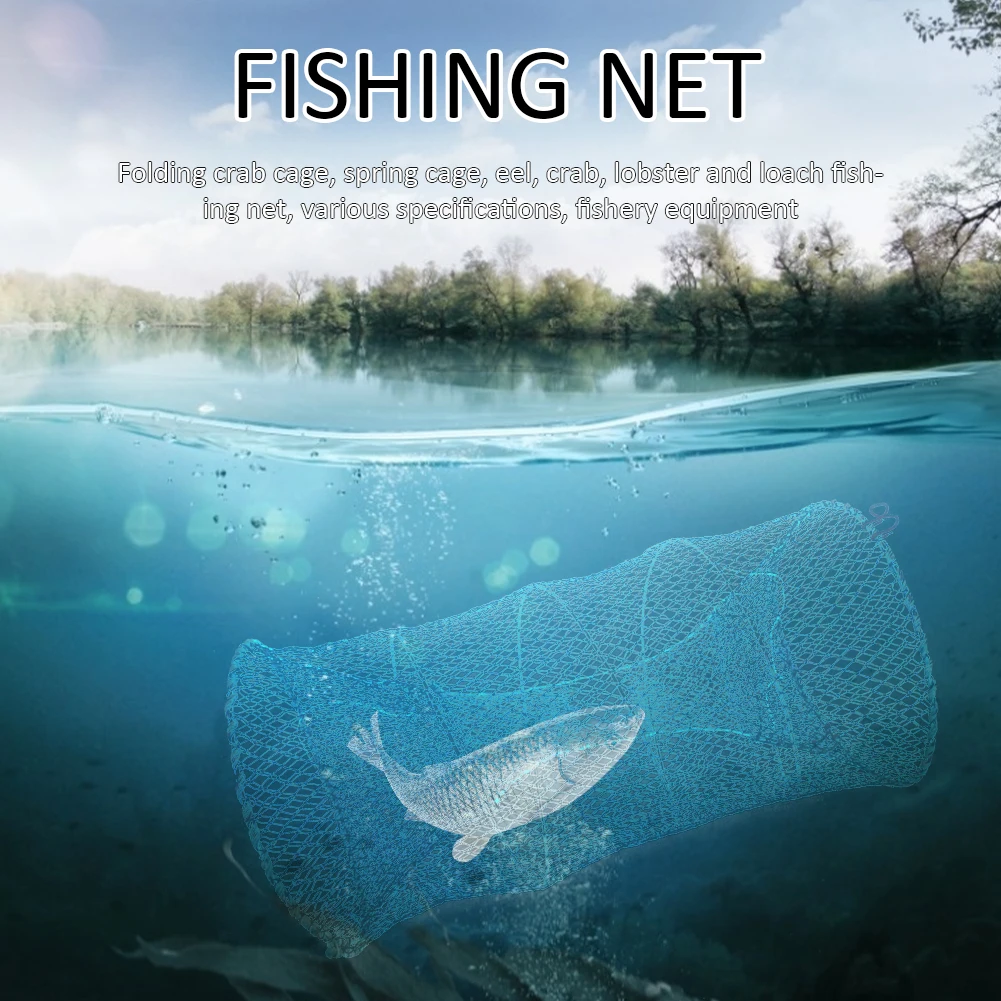 3-1PCS Nylon Sea Fishing Net Trap Foldable Crab Fish Crayfish Catcher  Casting Network Fishing Cage Carp Fishing Accessories - AliExpress