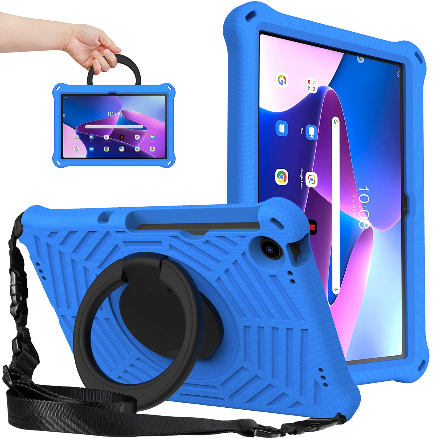 Capa para Lenovo Tab M10 Plus 3ª Geração Tb125f 128f 10.6 Gen Tb328fu Tb328xu hd ° Tablet X306f Eva P11 Tb-j606f m8 K10 Capa