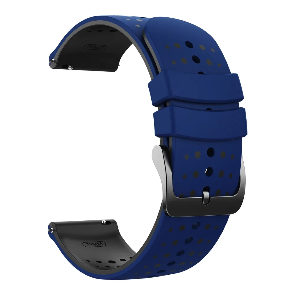 22mm Sport Breathable Silicone Smartwatch Band Bracelet