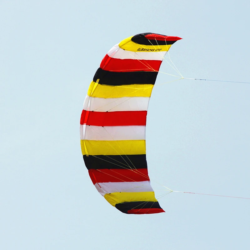 free shipping dual Line Stunt flying power Kite rainbow large soft kites for adults serf steering wheel windsurfing kevlar line 3