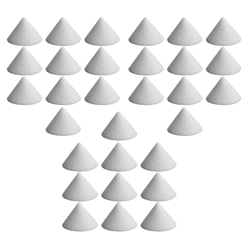 

50 Pcs Kiln Furniture Burning Tools High Temperature Cone Support Aluminum Oxide Pottery Firing