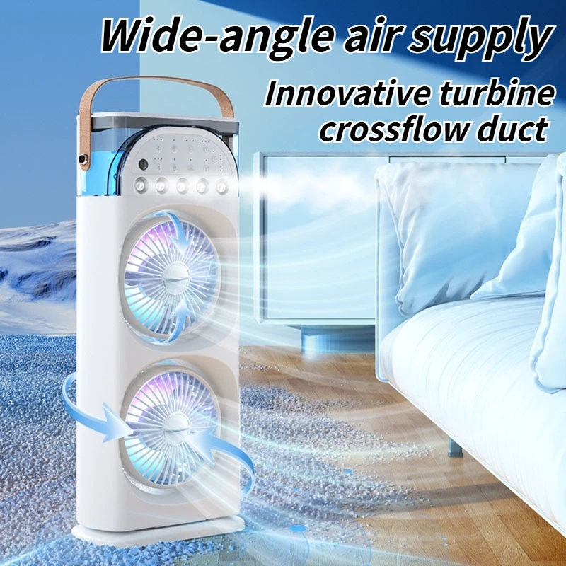 New Aromadiffuser humidifier Oscillating Air Cooler with Aromatherapy, Colorful Lights, and Timer for Home or Office Fan 1