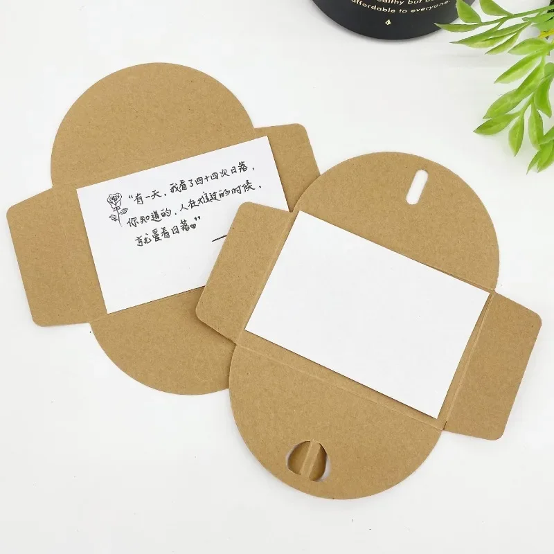 10/20/30Pcs Kraft Paper Greeting Card with Envelope Featival Blessing Card DIY Gift Cards Birthday Wedding Party Invitation