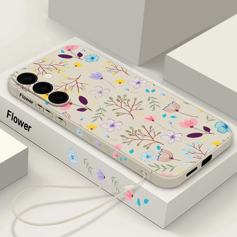 Floral Magnetic Phone Case with Wireless Charging Compatibility