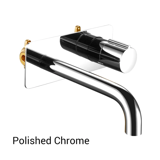 Bathroom Faucet Wall Mounted Mixer Sink Tap Dual Control Single Handle Faucet Solid Brass Rose Gold Tap Hot And Cold Water 10