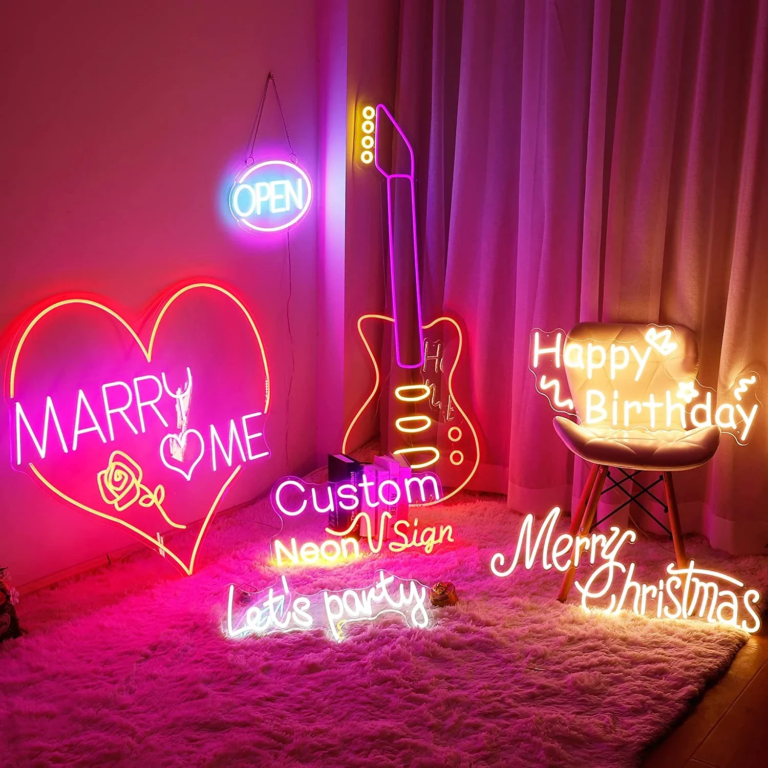 Insegna al Neon personalizzata privata nome personalizzato Design Business  Logo Room Wall LED Light Birthday Party Wedding Decoration Night Lamp -  AliExpress