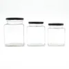 Full Size Capacity Empty Clear Square Glass Jar for Honey Coconut Oil with Airtight Lid MOQ500 Custom Available Inbox Us 1