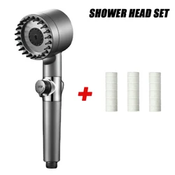 Deluxe Adjustable High-Pressure Shower Head with Massage Brush and Filter (Shower head set)