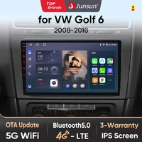 Junsun AI 4G LTE беспроводной CarPlay Android авто радио для VW Volkswagen Golf 6 2008 2009 2010-2016 GPS Navi BT DSP RDS FM