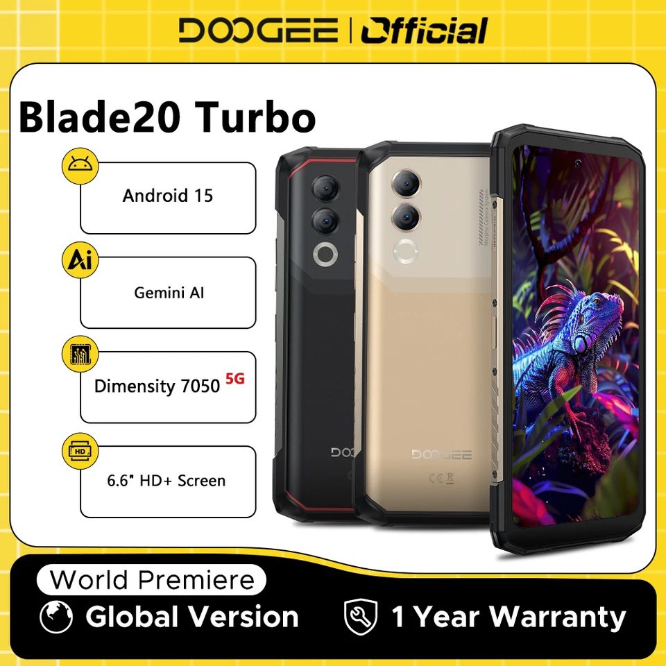World Premiere DOOGEE Blade20 Turbo 5G Rugged Phone Android 15