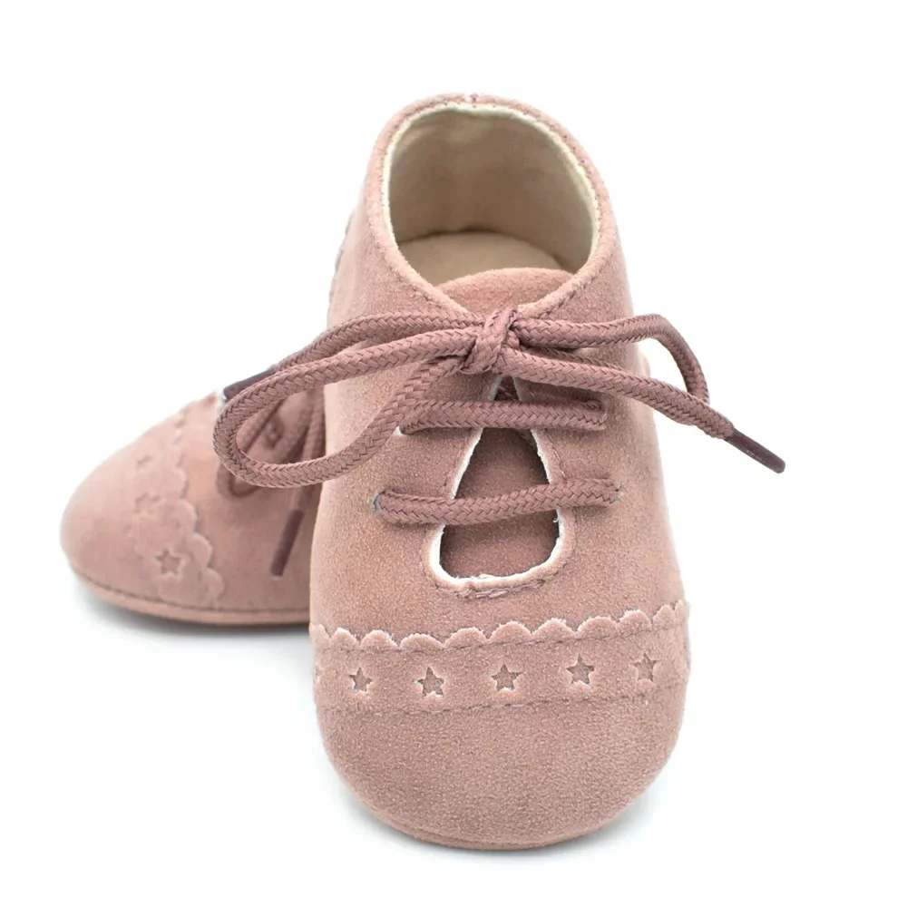 Baby Shoes Infant Boy Girl Classical Lace-up Tassels Suede Sofe Anti-slip Soft Sole Shoes Toddler Crib Crawl Shoes Moccasins 5