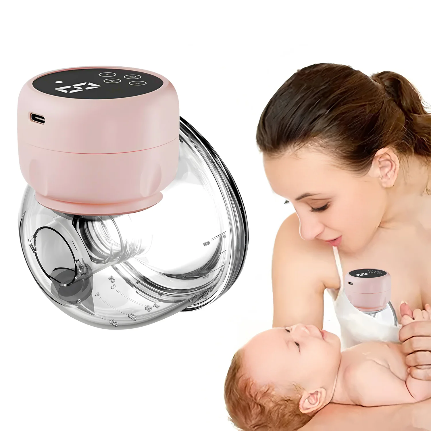 USB Wearable Breast Pump Breast Milk Milking Baby Supplies Pump Electric Automatic