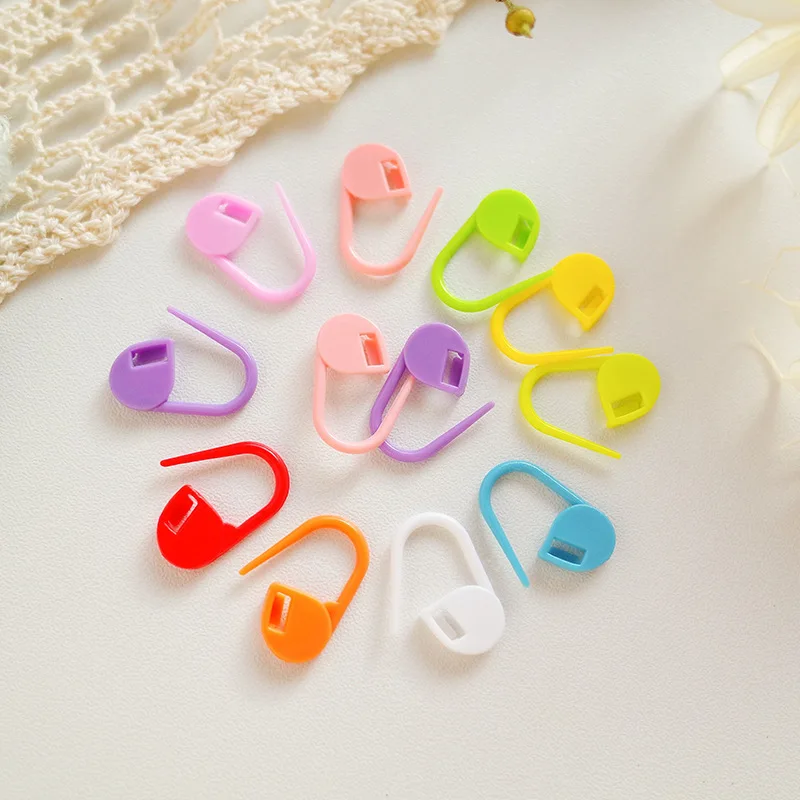 Random color Plastic Resin Small Clip Locking Stitch Markers Crochet Latch Knitting Tools Needle Clip Hook Sewing Tool
