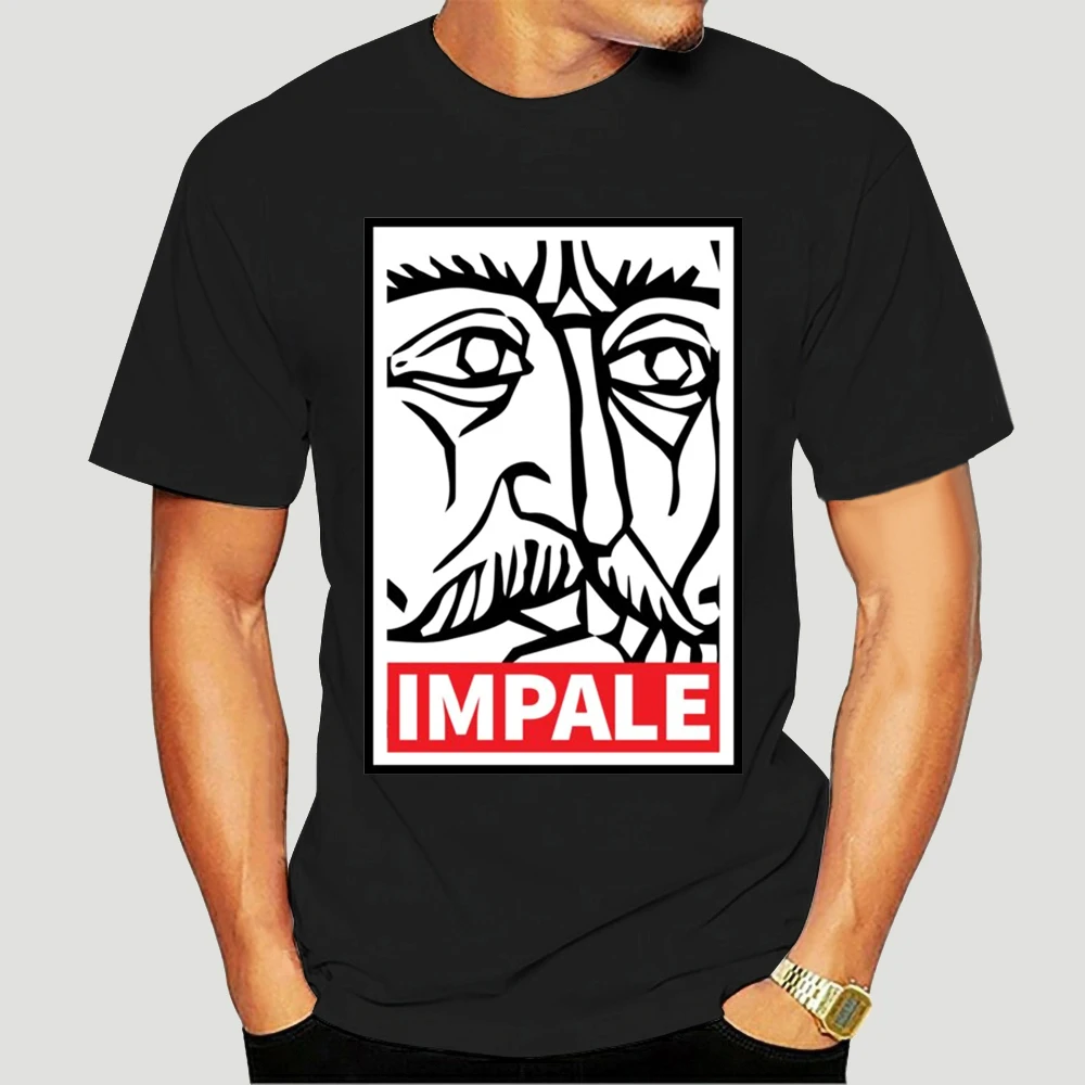 Мужские футболки Vlad The Impaler Dracula хлопковые с коротким рукавом готические принтом в