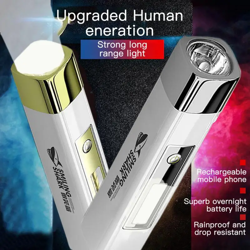 

Ultra Bright Torch Outdoor Waterproof Mini Flashlight Floodlight Side Light ABS Multi-function Portable Camping Searchlight