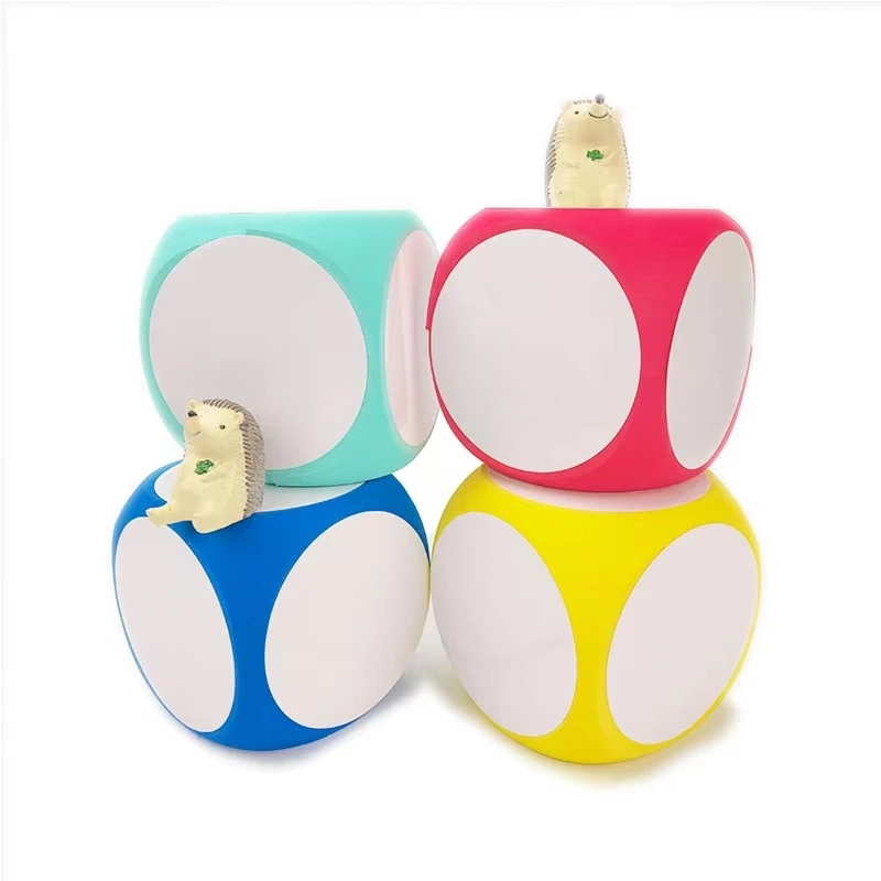 

Blank Foam Puzzle Dice Family Party Games Tool Draw Freely White Board Dice Kid Erasable Creative DIY Dice Educational Toy