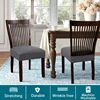 Jacquard Chair Seat Covers Removable Washable Anti-Dust Stretch Spandex Dining Room Upholstered Chair Cushion Slipcovers 5