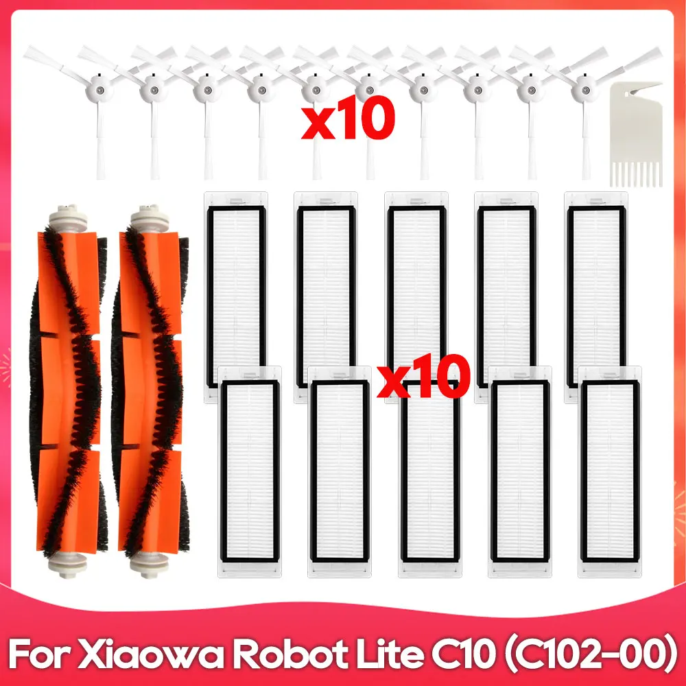 Compatível para Xiaomi Xiaowa Robot Vacuum Cleaner Lite C10c10200 Rolo Lateral Escova Hepa Filtro Acessórios Peça de Reposição