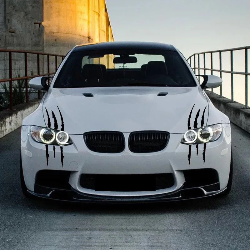 Car Stickers Ghost Claw Car Hood Vinyl Sticker Creative Modification Reflective Stickers Devil Paw Scratches Decoration