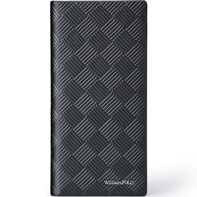 Long Wallet New product simplicity Bifold black leather Wallet Men Card pack Slim Billfold with Card Slots men short wallet 2