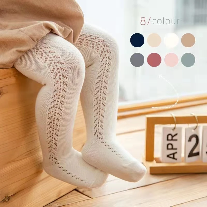 Spain Girls Stocking Spring Summer Tight For Toddler Baby Hollow Infant Ribbed Tights Babies Pantyhose kids pantyhose toddler tights