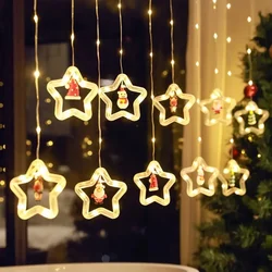 Festive LED Star Curtain Lights (Star  Warm White)
