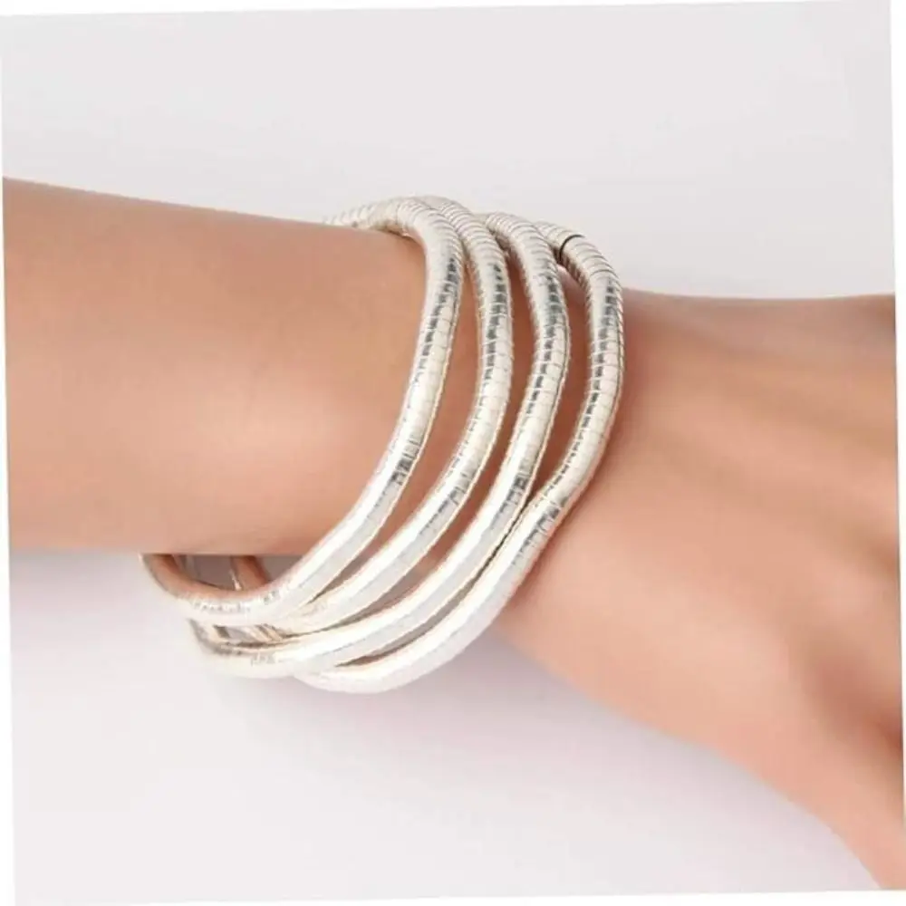 Creative Gift Alloy Bendable Snake Necklace Silver Color Twistable Flexible Choker Jewelry Accessories Gold Color Bracelet