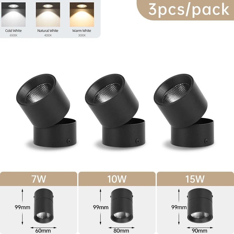 3-Color LED Foldable Downlight