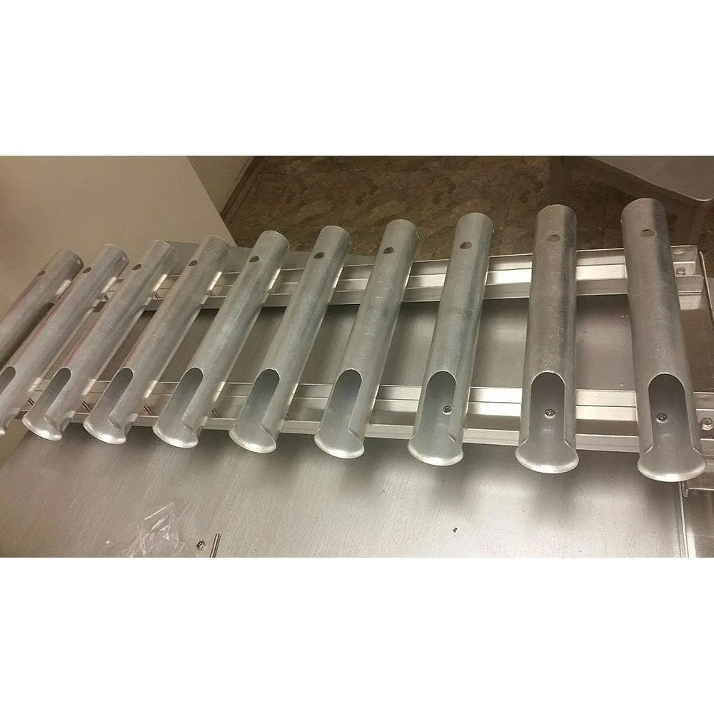 VFR004 10 Rod Wall Mounted Aluminum Steel Vertical Fishing Rod and Reel Holder Rack with Adjustable Installation