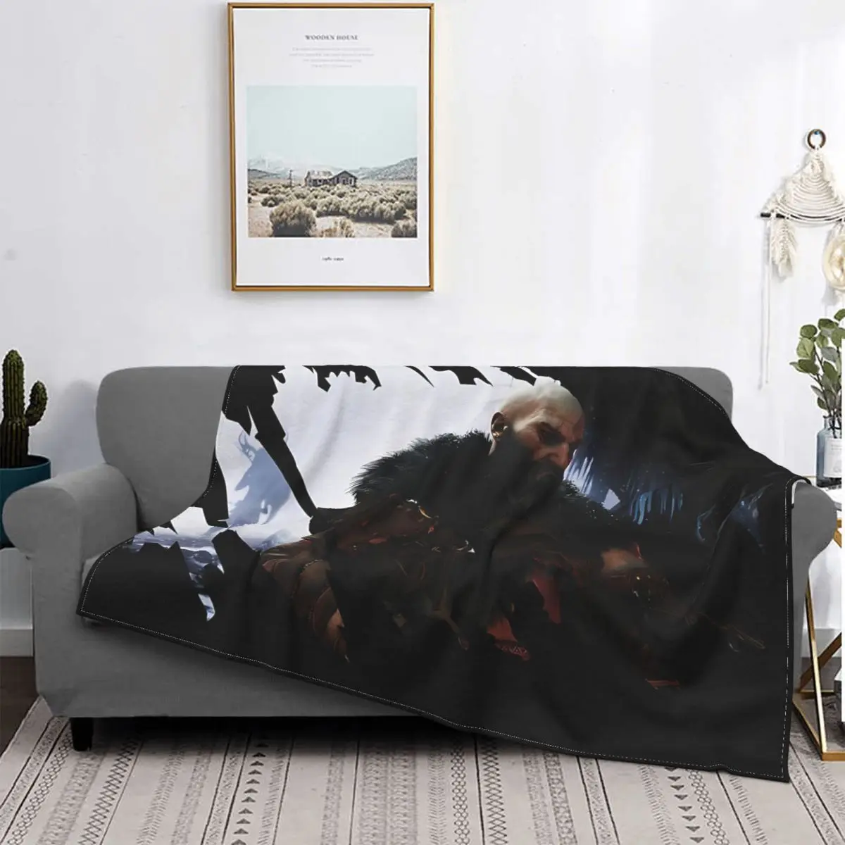 God Of War Kratos Coperta God Of War Ragnarok Game Fleece Autunno/Inverno Coperte Sottili Traspiranti Per Letto Trapunta Sottile In Peluche