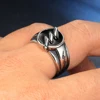 Punk Hip Hop Stainless Steel Lightning Ring Men Fashion Vacuum Electroplating Drip Glue Titanium Steel Rings Jewelry Wholesale 2
