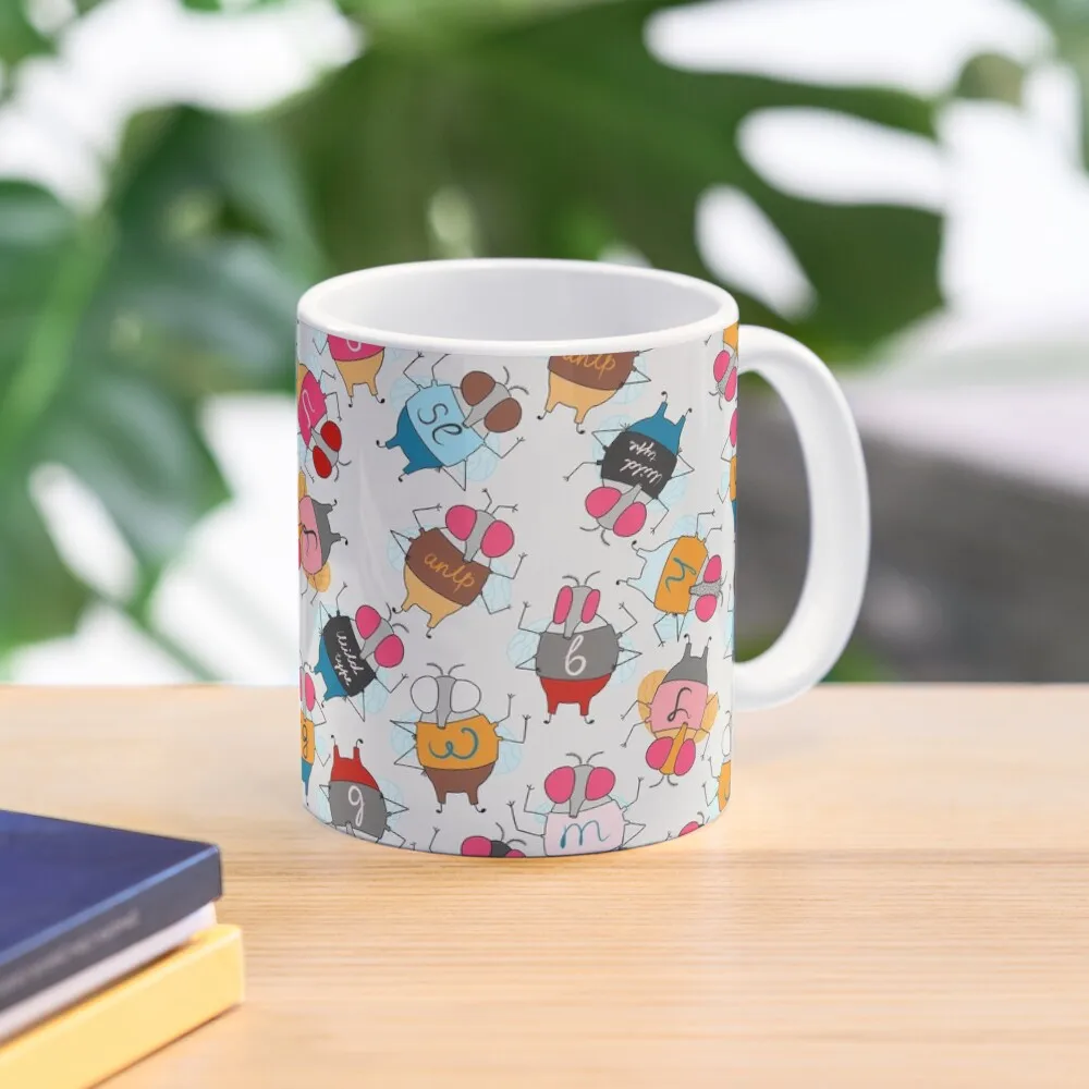 

Cute Drosophila Melanogaster Mutants on Light Grey Coffee Mug Customizable Cup Coffee Set